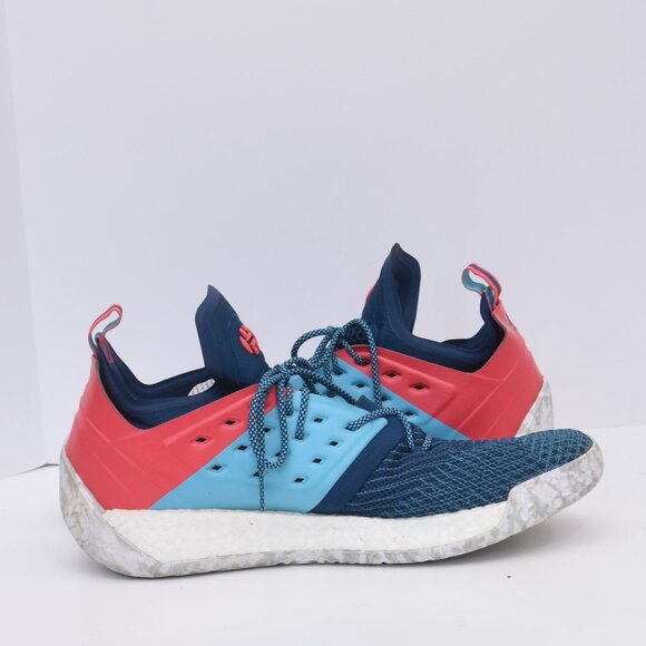 Adidas Harden Vol2 Mens Shoe Primeknit AH2216 Blue Night Cyan  Boost A4 Sz17 - Picture 5 of 16